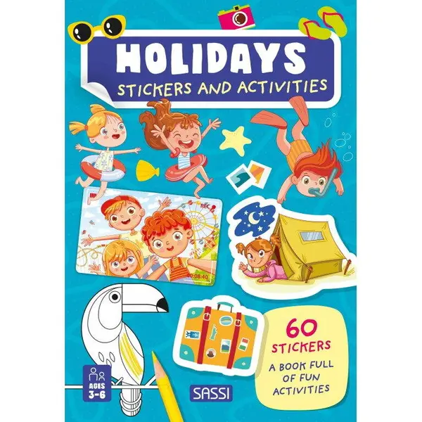 Sassi Carte de activitati cu abtibilduri - In vacanta
