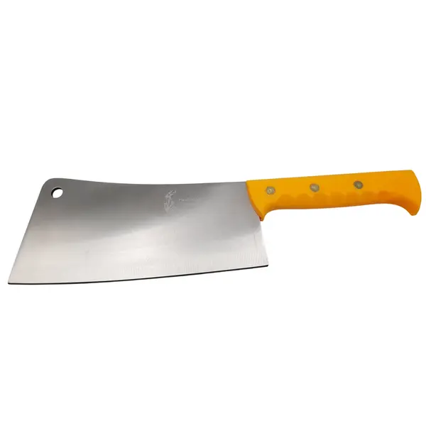 Satar macelarie DEPOX , Rough Kitchen, 43.5 cm, otel inoxidabil, 1.1 kg, galben