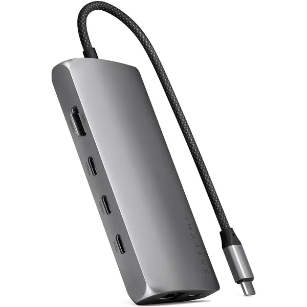 Satechi Adaptor multiport USB-C 8K cu Ethernet V3 - Space Gray