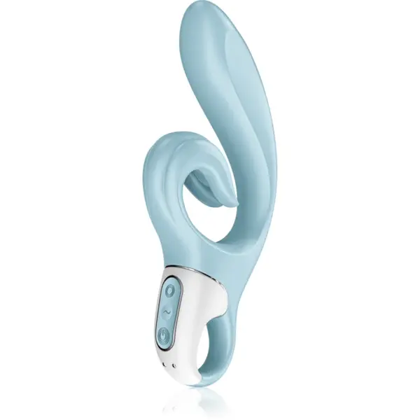 Satisfyer Love ME vibrator cu stimularea clitorisului Blue 22 cm