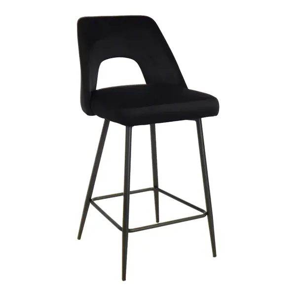 Saun de bar Murde, Negru, 47x52x96 cm