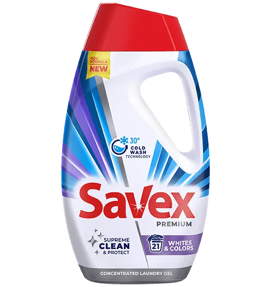 Savex Detergent lichid, 1.08L, 24 spalari, Premium Whites Colors