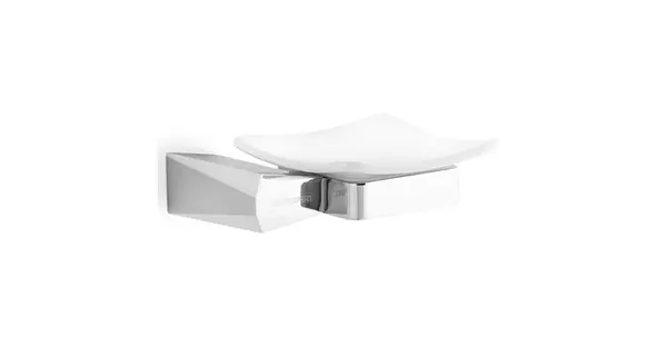 Savoniera ceramica ROCK lungime 11.5 latime 12.5 inaltime 3.8 cromat