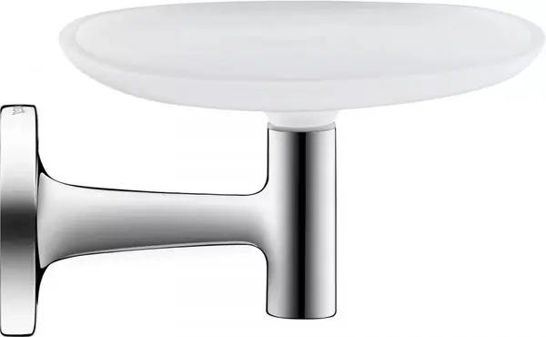Savoniera Duravit Starck T 0099331000, montare pe perete, metal/sticla, Crom lucios