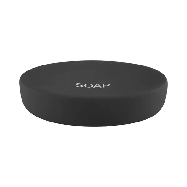 Savoniera pentru sapun din ceramica, negru,13x9x3.5 cm