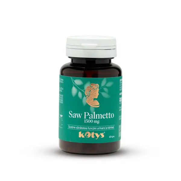 Saw Palmetto 1500 mg -- 60 capsule pentru susținerea funcției urinare masculine, Kotys
