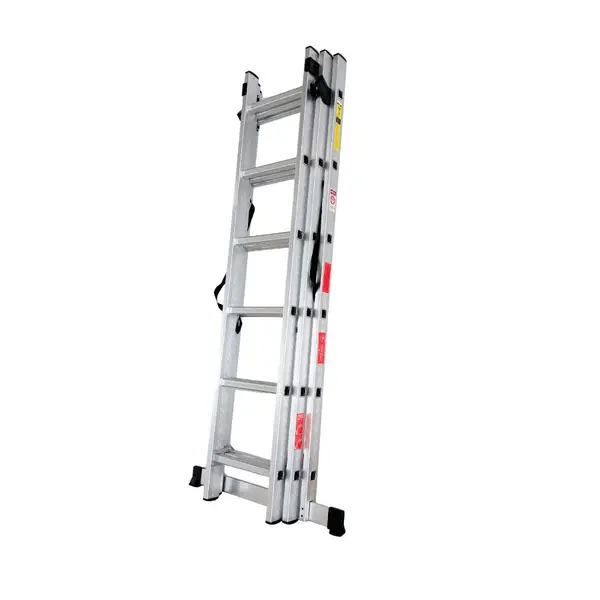 Scara combinata din aluminiu 3X6 trepte MESTERINO TOOLS MTJL207-3X6, 3.4 metri, greutate maxima suportata 150 kg