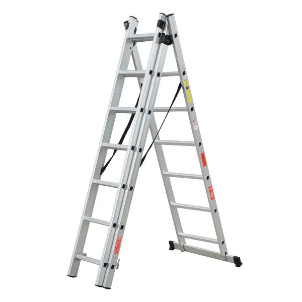 Scara combinata din aluminiu 3X7 trepte MESTERINO TOOLS MTJL207-3X7, 4.25 metri, greutate maxima 150 kg