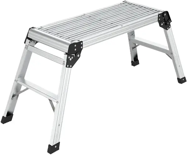 Scară cu platformă din aluminiu MMS - 64 х 30 х 40 cm, până la150 kg