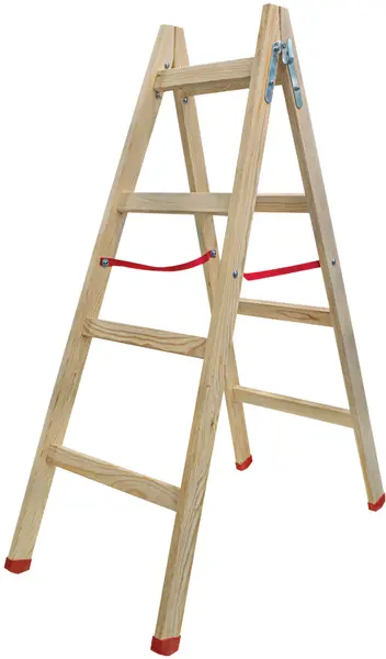 Scară dublă din lemn Valbg - Lux, 2x3 trepte, 1.10 m