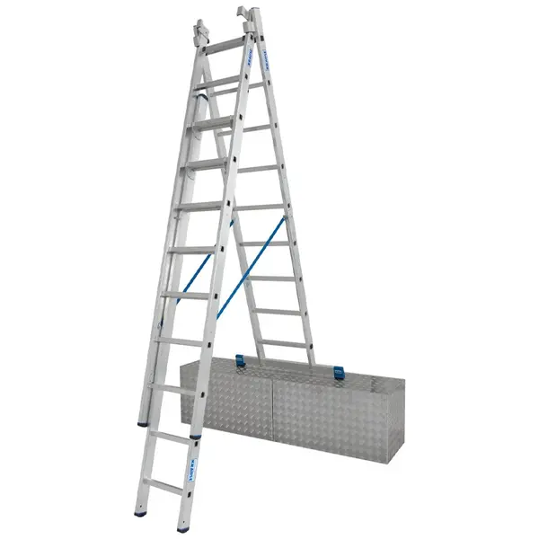 Scara multifunctionala cu functie de egalizare din aluminiu Stabilo, 3x9 trepte