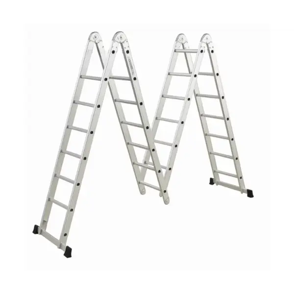 Scară pliabilă multifuncțională cu balamale mari (4x6 trepte)