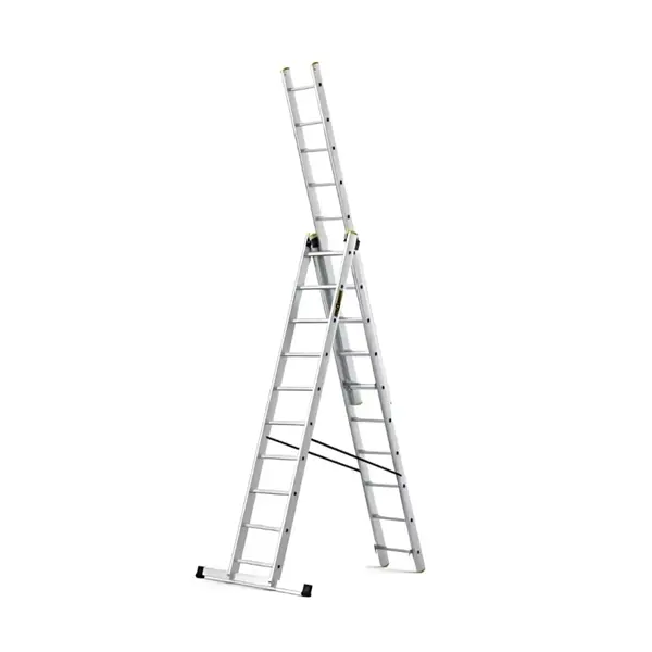 Scara profesionala din aluminiu, 3 tronsoane 3 x 10 trepte