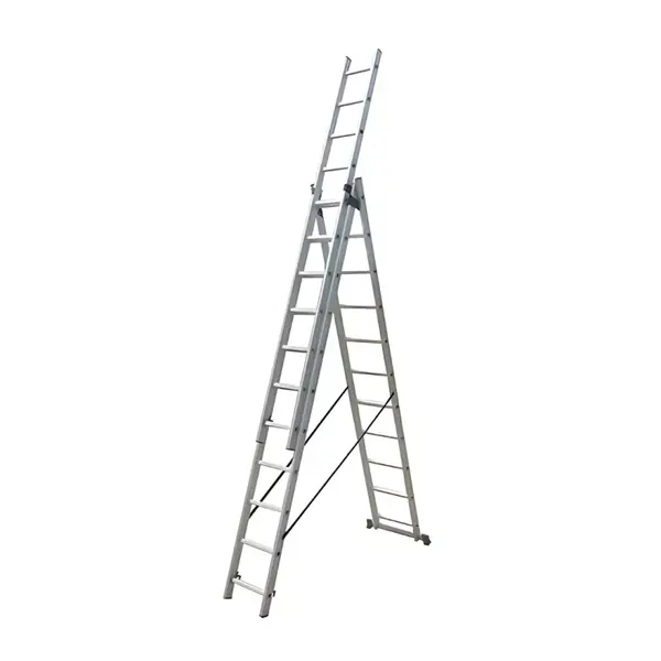 Scara profesionala din aluminiu, 3 tronsoane 3 x 11 trepte