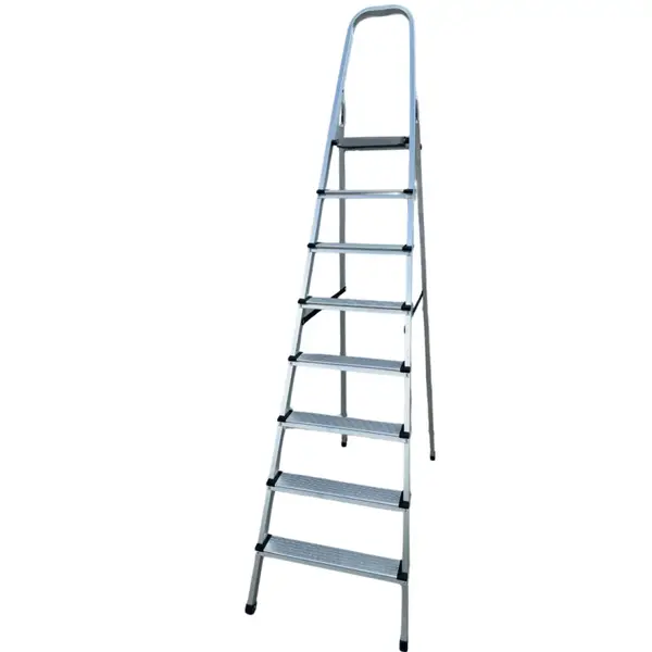 Scară Profesională Pliabilă din aluminiu &ndash; 8 Trepte-Structură Metalică rezistentă