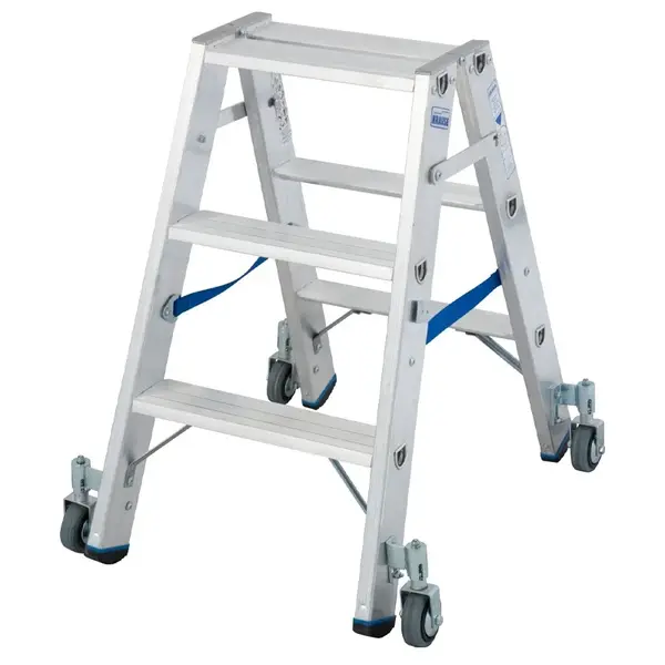 Scara Stabilo dubla 2x3, trepte cu roti