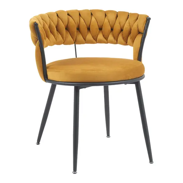 Scaun Alkia, Galben, 60x57x68 cm