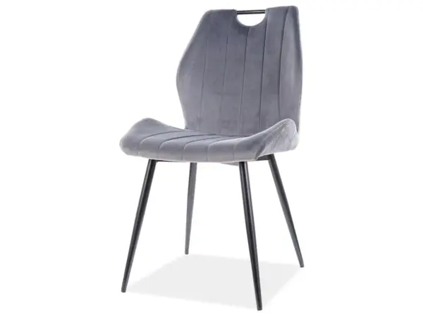 Scaun ARETT VELVET - Gri inchis