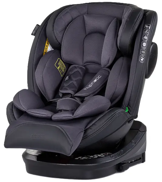 Scaun auto Chipolino - Hypnotic, 360, IsoFix, I-Size, 40-150 cm, antracit