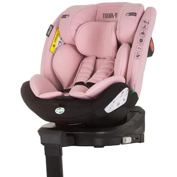 Scaun Auto Chipolino Tourino, i-Size, Isofix, rotire 360, 40-150cm, roz KID060909, la doar 779,00 lei