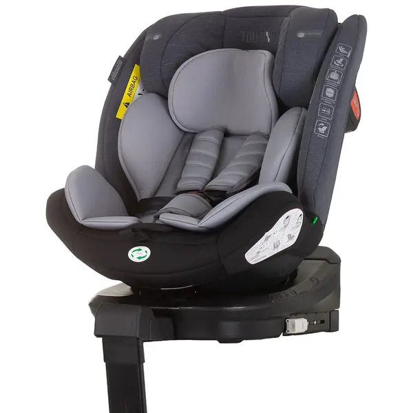 Scaun Auto Chipolino Tourino, i-Size, Isofix, rotire 360, 40-150cm, gri KID060855, la doar 779,00 lei