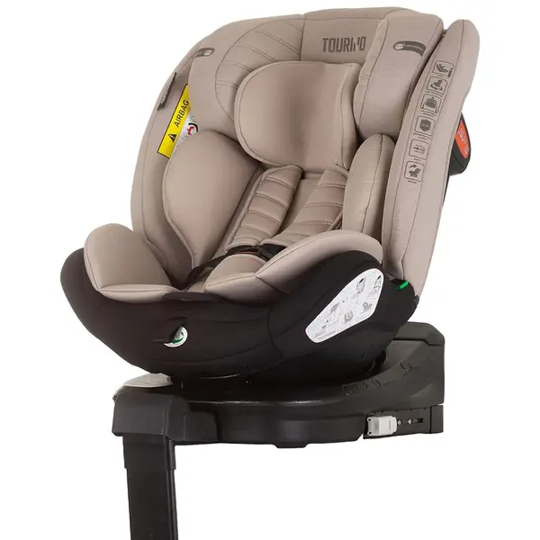 Scaun Auto Chipolino Tourino, i-Size, Isofix, rotire 360, 40-150cm, bej KID060879, la doar 779,00 lei