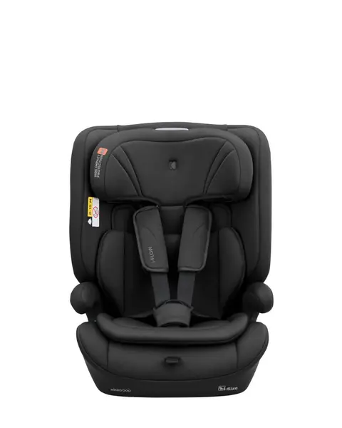 Scaun auto copii Kikkaboo i-Flow i-SIZE Black 76-150 cm,spatar reglabil in 2 pozitii,tetiera reglabila 12 pozitii,salteluta reductor inclusa,centuri de siguranta cu protectii moi,certificat R129