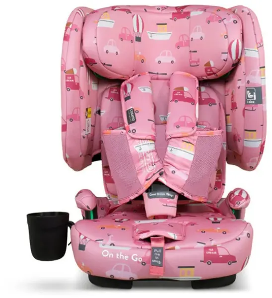 Scaun auto Cosatto - On The Go, IsoFix, i-Size, 76-150 cm, Itchy Feet Rosy