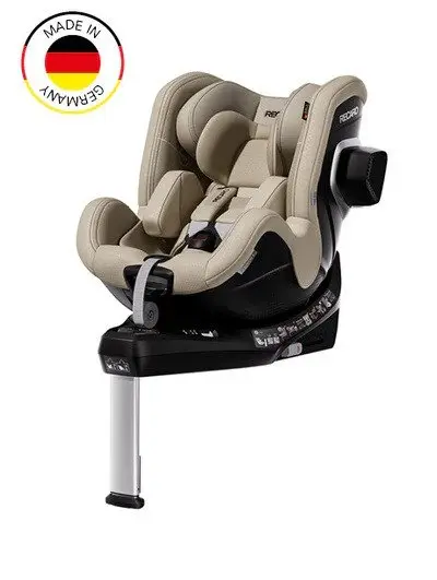 Scaun auto cu baza isofix Recaro Toron 1 Elegant Beige, R129 EU, 0-4 ani, cu inclinatie 170 grade si rotire 360 grade