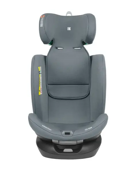 Scaun auto cu isofix KikkaBoo I-Roll I-SIZE Dark Grey 40-150 cm,omologat R129,SPS-protectie impact lateral,bara de recul,top teether,sezut rotativ,spatar reglabil,tetiera reglabila 24 pozitii cu spuma memorie,perna reductor
