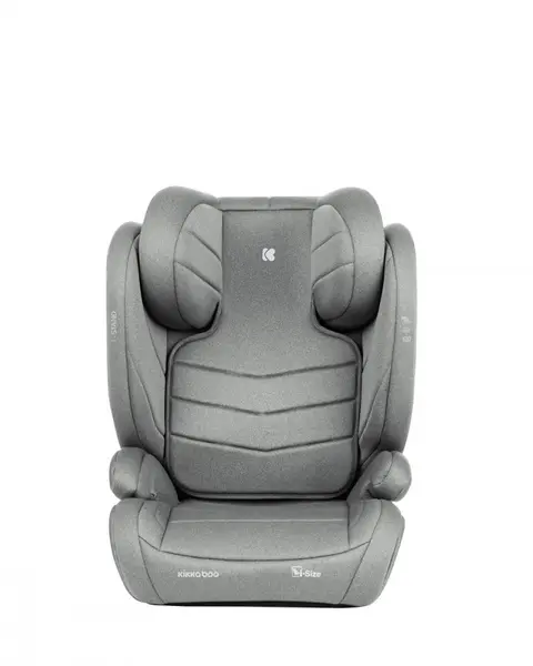 Scaun auto cu isofix KikkaBoo i-Stand Light Grey 100-150 cm,certificare I-Size, tetiera reglabila in 13 pozitii, tetiera cu spuma de memorie,husa detasabila