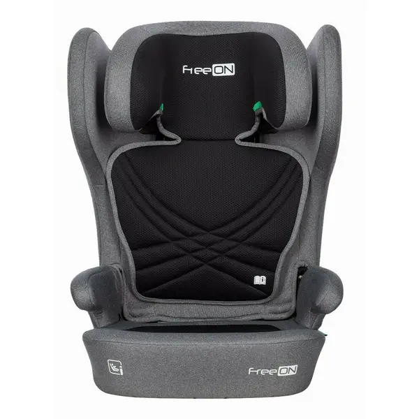 Scaun auto, FreeON, Olymp, I-Size, Cu sistem isofix, Pliabil, 100-150 cm, 4-12 ani, Conform cu standardul european de securitate ECE R129, Grey