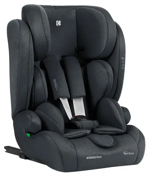 Scaun auto KikkaBoo - i-Cross, IsoFix, i-Size, 76-150 cm, Dark Grey