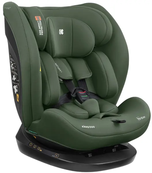 Scaun auto KikkaBoo - i-Explore 2, i-Size, 40-150 cm, Army Green