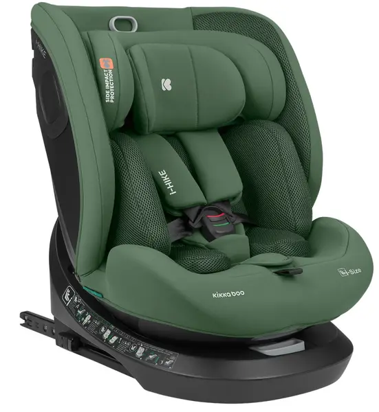 Scaun auto KikkaBoo - i-Hike, 360°, i-Size, с IsoFix, 40-150 cm, Army Green
