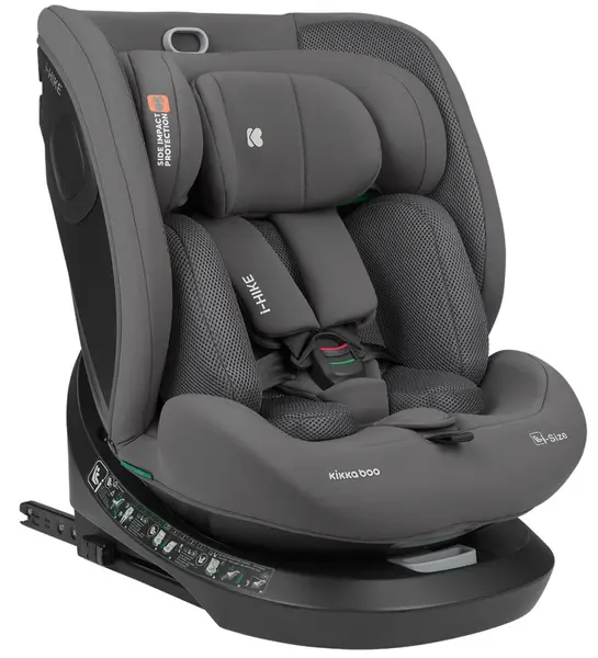 Scaun auto KikkaBoo - i-Hike, 360°, i-Size, с IsoFix, 40-150 cm, Dark Grey