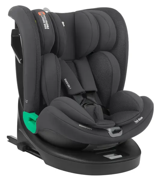 Scaun auto KikkaBoo - i-Reverse, 360°, IsoFix, i-Size, 40-150 cm, Dark Grey