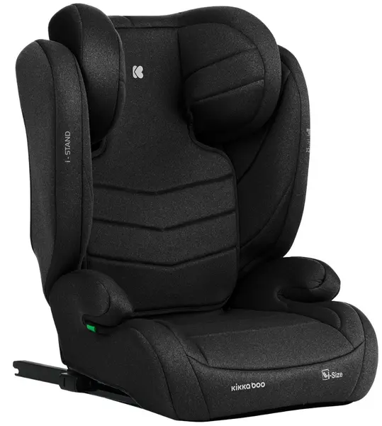 Scaun auto KikkaBoo - i-Stand, IsoFix, i-Size, 100-150 cm, Black