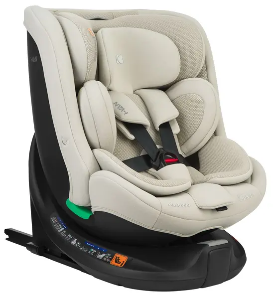 Scaun auto KikkaBoo - i-Van, 360°, IsoFix, i-Size, 40-150 cm, Light Beige