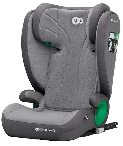 Scaun auto KinderKraft - Junior Fix 2, IsoFix, i-Size, 100-150 cm, Rocket Grey