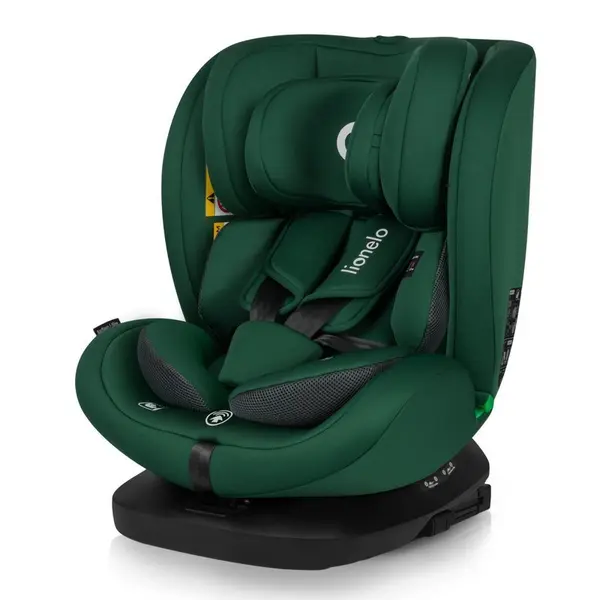 Scaun auto, Lionelo, Bastiaan i-Size, 4 in 1, Protectie laterala, Spatar inclinabil in 4 pozitii, Tetiera reglabila in 7 pozitii, Rotire 360 grade, Top Tether, 0-36 Kg, 40-150 cm, Isofix, Conform ECE R12903, Verde
