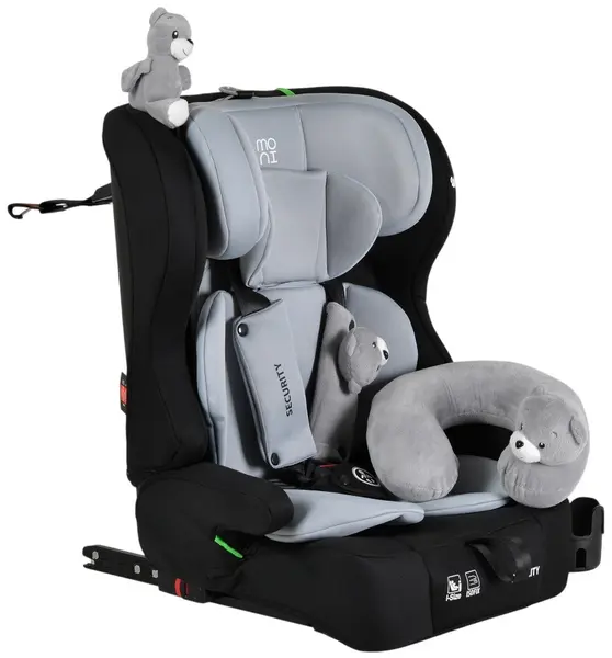 Scaun auto Moni - Security, IsoFix, i-Size, 76-150 cm, gri spațial