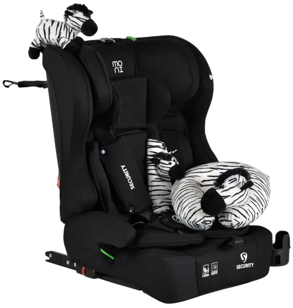 Scaun auto Moni - Security, IsoFix, i-Size, 76-150 cm, Negru-mat