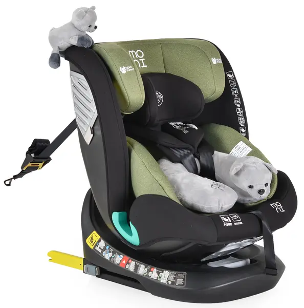 Scaun auto Moni - Serengeti, i-Size, IsoFix, 360°, 40-150 cm, verde