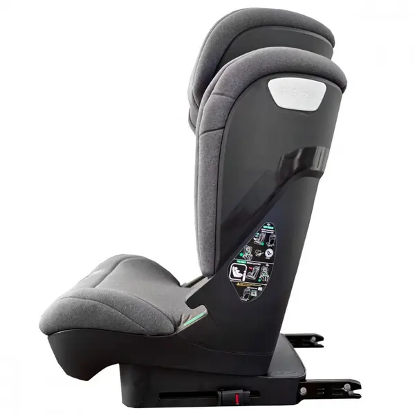 Scaun auto pentru copii Appekids Q-Fix Grey, i-size, 100-150 cm, spatar reglabil, teriera ajustabila, SPS