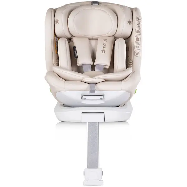 Scaun auto pentru copii Chipolino Clima Air Biscotta I-Size 40-150 cm cu sistem isofix si sezut rotativ