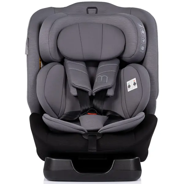 Scaun auto pentru copii Chipolino Mondial Charcoal 40-150 cm I-Size cu spatar reglabil