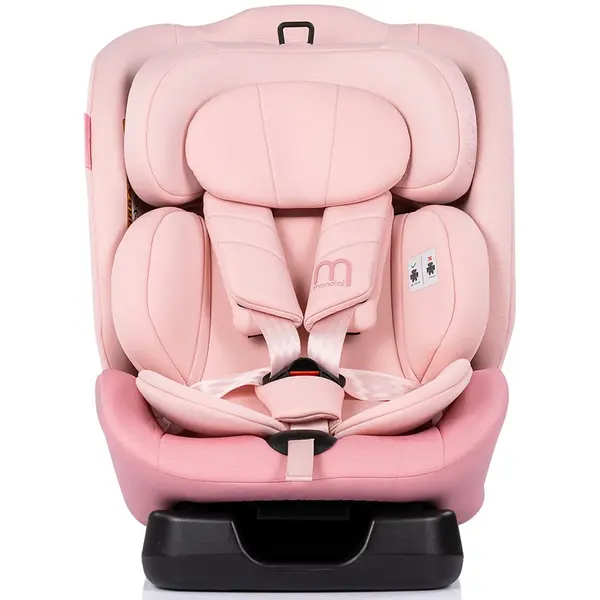 Scaun auto pentru copii Chipolino Mondial Powder Pink 40-150 cm I-Size cu spatar reglabil