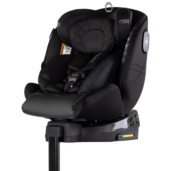 Scaun auto pentru copii Chipolino Premium Blackberry i-Size, rotativ, 40-150 cm, sistem isofix si picior de suport, protectie la impact lateral SPS, tetiera reglabila, husa detasabila