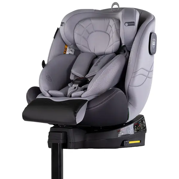 Scaun auto pentru copii Chipolino Premium Cloud i-Size, rotativ, 40-150 cm, sistem isofix si picior de suport, protectie la impact lateral SPS, tetiera reglabila, husa detasabila